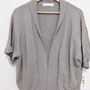 Olive & Oak heather grey "sweatshirt" sweater shrug cardi